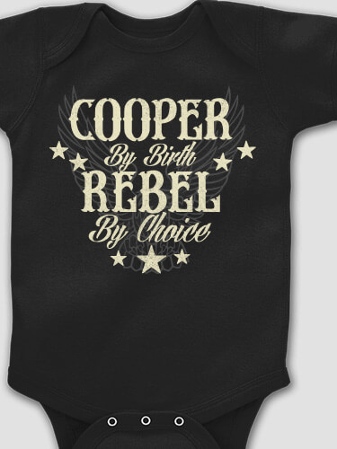 Rebel Black Baby Bodysuit