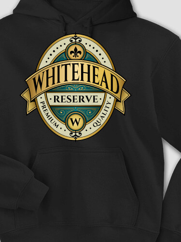 Reserve Black Adult Hooded Sweatshirt