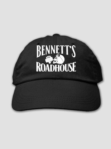 Roadhouse Black Embroidered Hat