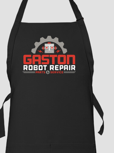 Robot Repair Black Apron