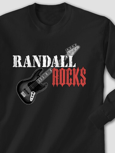 Rocks Bass Black Adult Long Sleeve