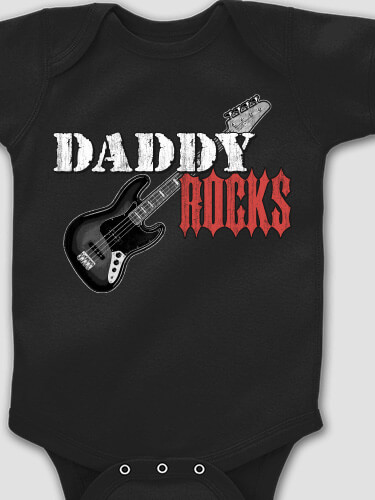 Rocks Bass Black Baby Bodysuit