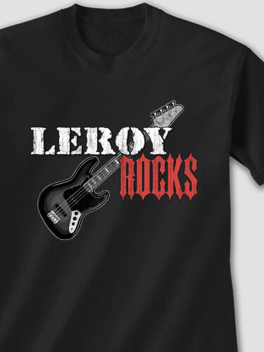 Rocks Bass Black Adult T-Shirt