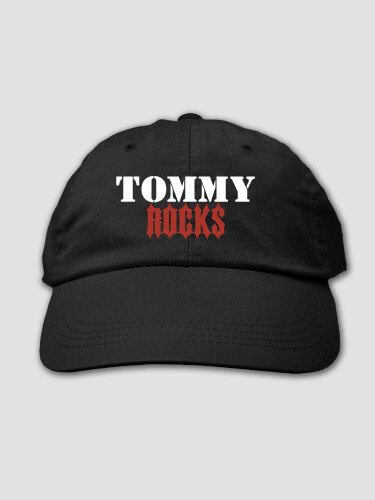 Rocks Drums Black Embroidered Hat