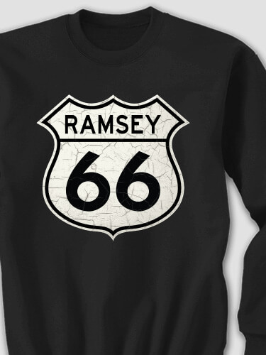 Route 66 Black Adult Sweatshirt
