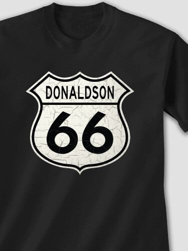 Route 66 Black Adult T-Shirt
