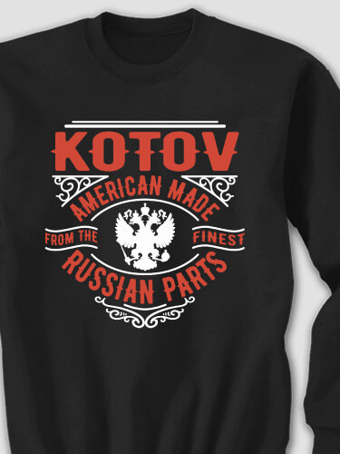 Russian Parts Black Adult Sweatshirt