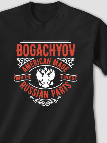 Russian Parts Black Adult T-Shirt