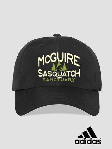 Sasquatch Sanctuary Black Embroidered Adidas Hat