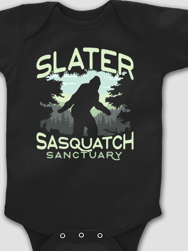 Sasquatch Sanctuary Black Baby Bodysuit