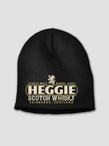 Scotch Whisky Black Embroidered Beanie