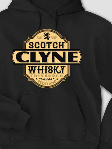 Scotch Whisky Black Adult Hooded Sweatshirt
