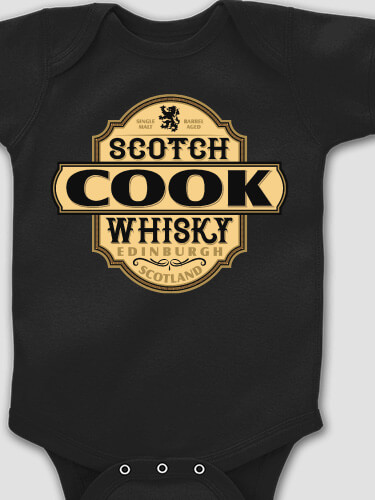 Scotch Whisky Black Baby Bodysuit