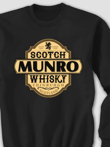 Scotch Whisky Black Adult Sweatshirt