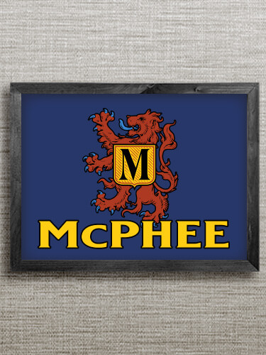 Scottish Monogram Black Framed Wall Art 16.5 x 12.5