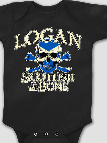 Scottish to the Bone Black Baby Bodysuit