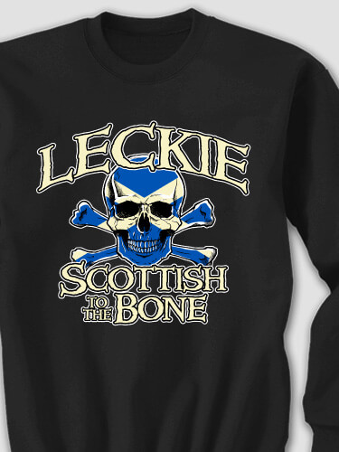 Scottish to the Bone Black Adult Sweatshirt