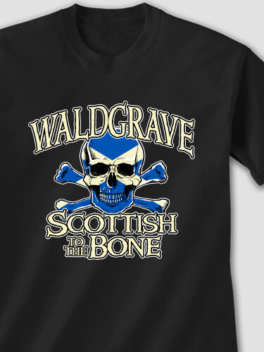 Scottish to the Bone Black Adult T-Shirt