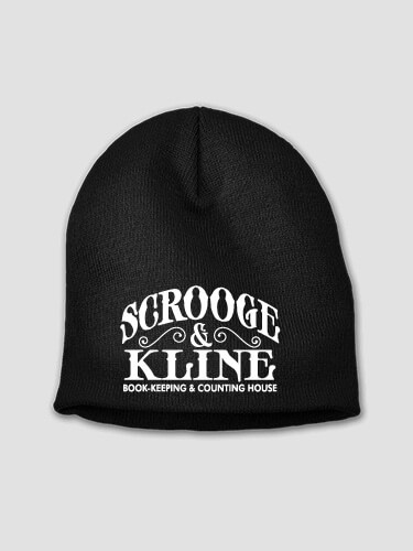 Scrooge Black Embroidered Beanie