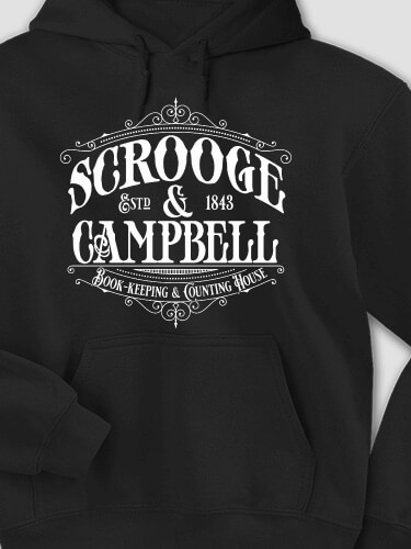 Scrooge Black Adult Hooded Sweatshirt