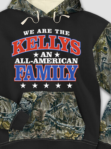 All American Black/SFG Camo Adult 2-Tone Camo Hooded Sweatshirt