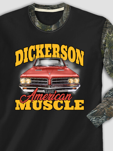 American Muscle Car Black/SFG Camo Adult 2-Tone Camo Long Sleeve T-Shirt