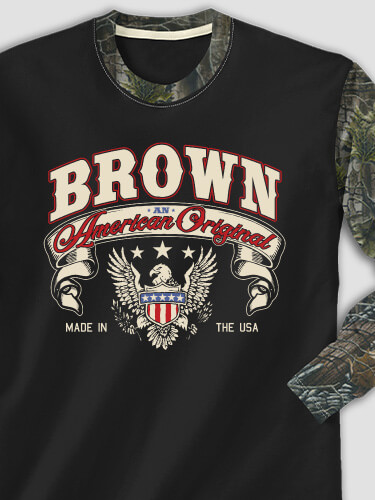 American Original Black/SFG Camo Adult 2-Tone Camo Long Sleeve T-Shirt