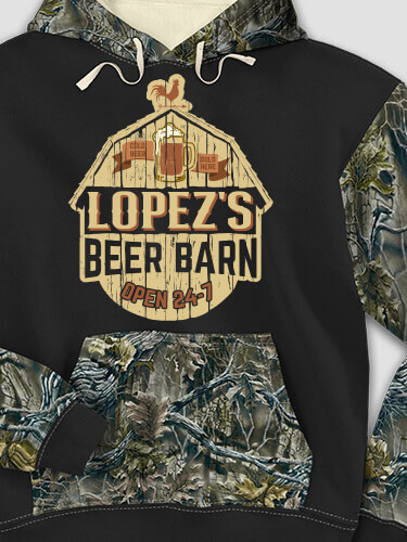 Beer Barn Black/SFG Camo Adult 2-Tone Camo Hooded Sweatshirt