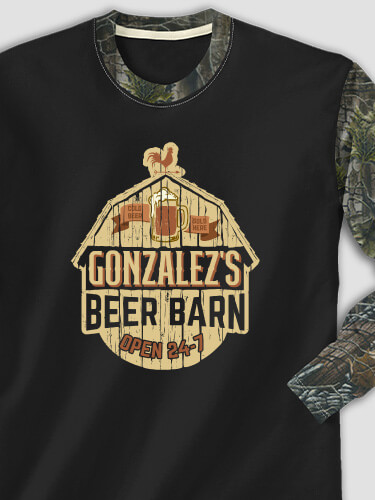 Beer Barn Black/SFG Camo Adult 2-Tone Camo Long Sleeve T-Shirt