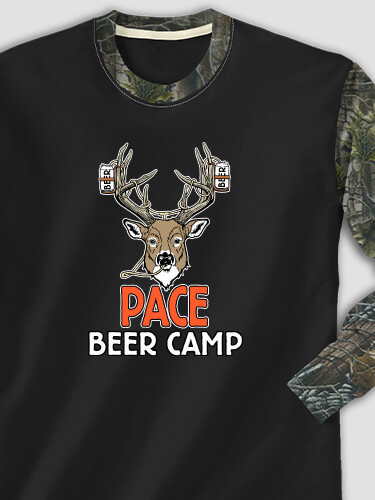Beer Camp Black/SFG Camo Adult 2-Tone Camo Long Sleeve T-Shirt