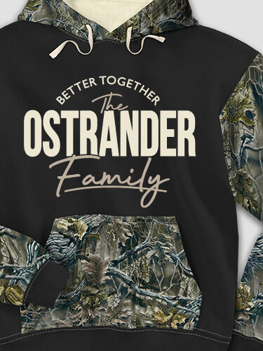 Better Together Family Black/SFG Camo Adult 2-Tone Camo Hooded Sweatshirt