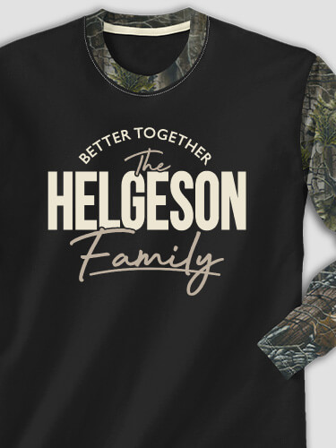 Better Together Family Black/SFG Camo Adult 2-Tone Camo Long Sleeve T-Shirt
