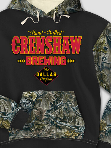 Brewing Black/SFG Camo Adult 2-Tone Camo Hooded Sweatshirt