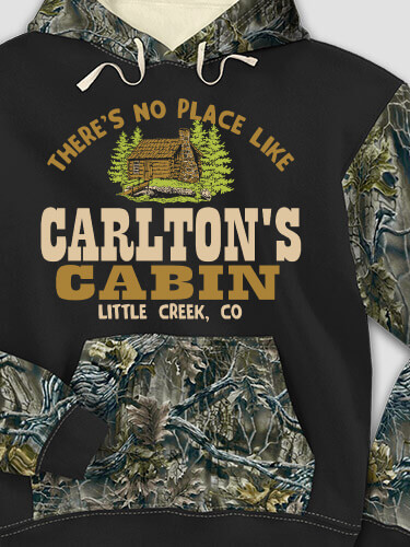 Cabin Black/SFG Camo Adult 2-Tone Camo Hooded Sweatshirt