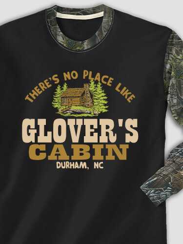 Cabin Black/SFG Camo Adult 2-Tone Camo Long Sleeve T-Shirt