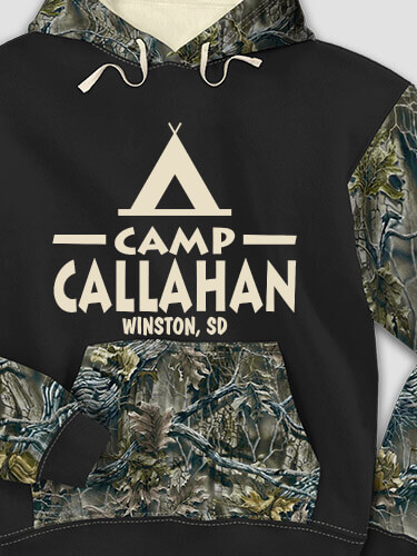 Camp Black/SFG Camo Adult 2-Tone Camo Hooded Sweatshirt