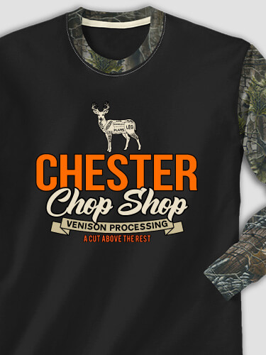 Chop Shop Black/SFG Camo Adult 2-Tone Camo Long Sleeve T-Shirt