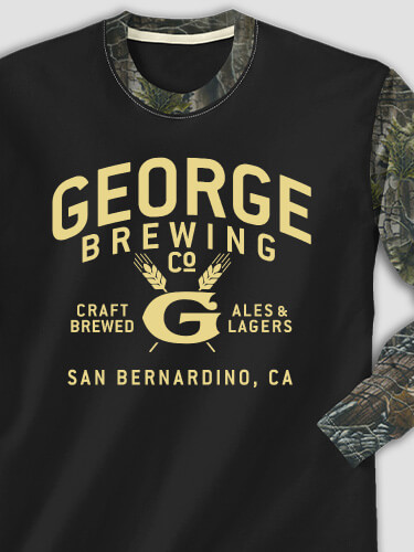 Classic Brewing Company Black/SFG Camo Adult 2-Tone Camo Long Sleeve T-Shirt