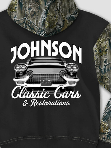 Classic Cars BP Black/SFG Camo Adult 2-Tone Camo Hooded Sweatshirt