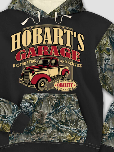 Classic Garage Black/SFG Camo Adult 2-Tone Camo Hooded Sweatshirt