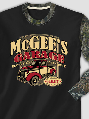 Classic Garage Black/SFG Camo Adult 2-Tone Camo Long Sleeve T-Shirt