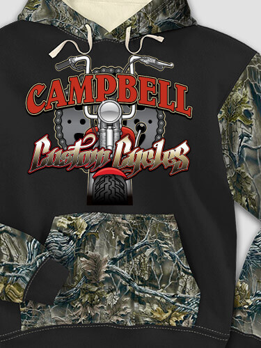 Custom Cycles Black/SFG Camo Adult 2-Tone Camo Hooded Sweatshirt