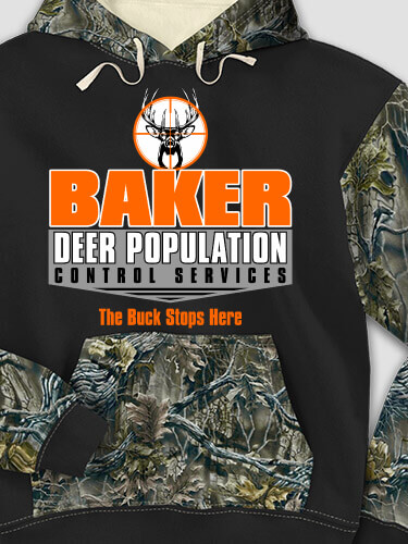 Deer Services Black/SFG Camo Adult 2-Tone Camo Hooded Sweatshirt