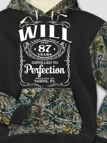 Distilled to Perfection Black/SFG Camo Adult 2-Tone Camo Hooded Sweatshirt