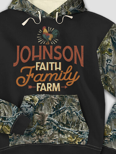 Faith Family Farm Black/SFG Camo Adult 2-Tone Camo Hooded Sweatshirt