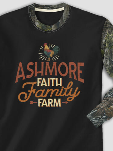 Faith Family Farm Black/SFG Camo Adult 2-Tone Camo Long Sleeve T-Shirt