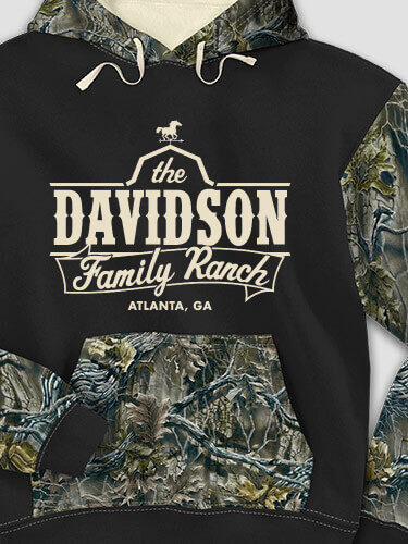 Family Ranch Black/SFG Camo Adult 2-Tone Camo Hooded Sweatshirt