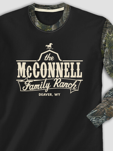 Family Ranch Black/SFG Camo Adult 2-Tone Camo Long Sleeve T-Shirt
