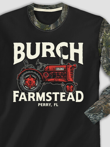 Farmstead Black/SFG Camo Adult 2-Tone Camo Long Sleeve T-Shirt