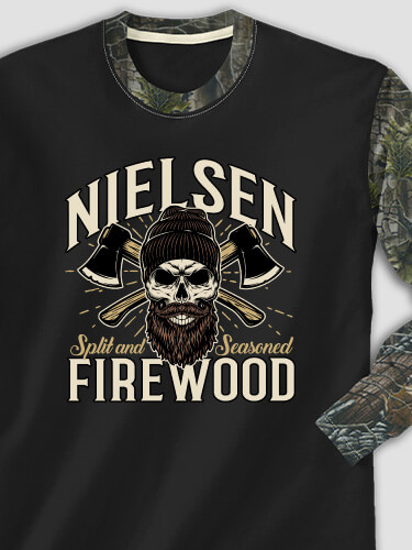 Firewood Black/SFG Camo Adult 2-Tone Camo Long Sleeve T-Shirt